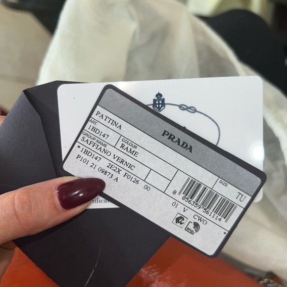 Prada Rame Saffiano Vernice Crossbody Bag - Picture 4 of 6